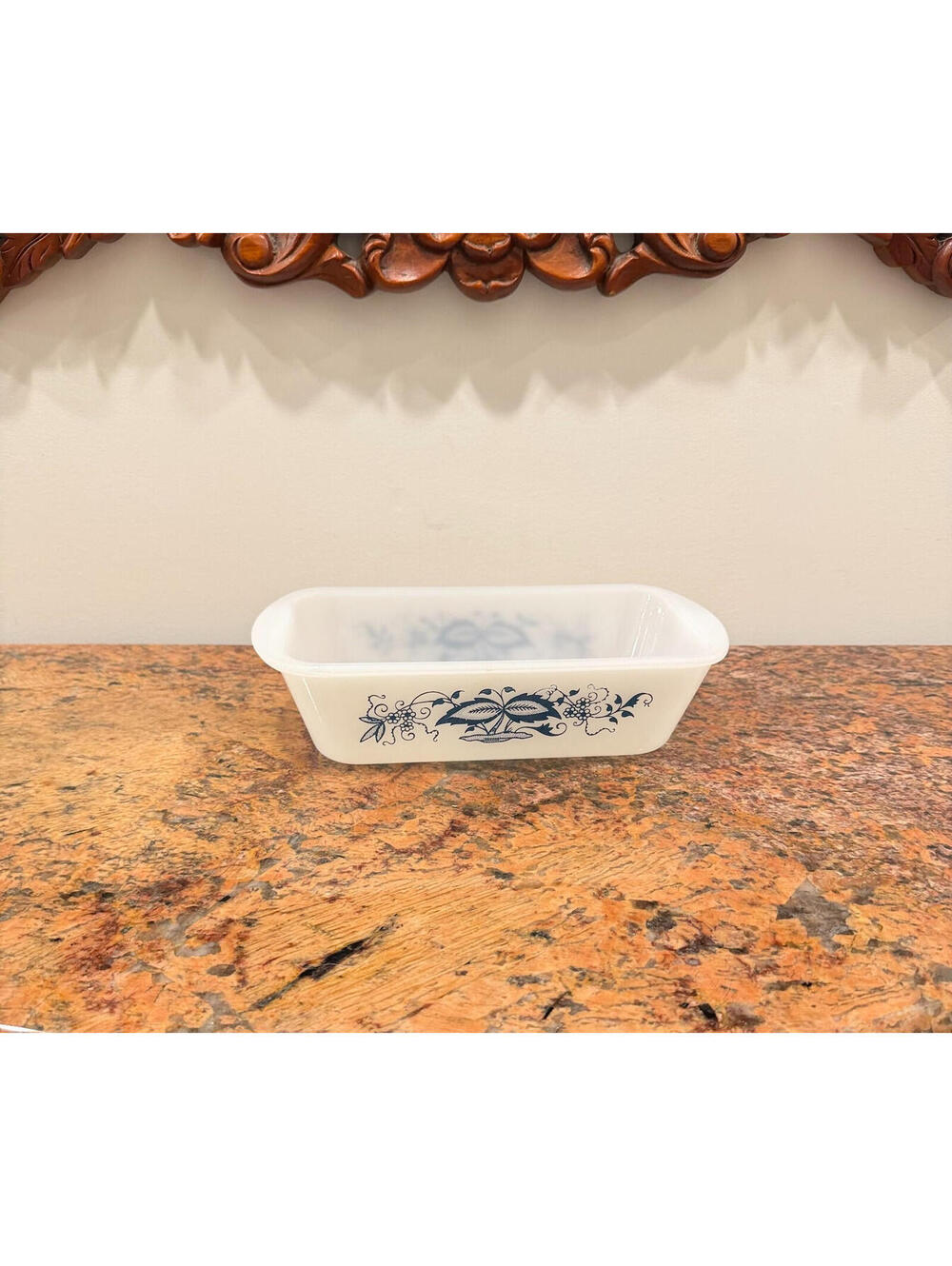 Vintage Glasbake White Milk Glass Bread Loaf Pan